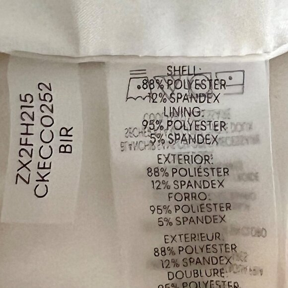 Calvin Klein Womens 1X Cream Color Elastic Waist Pants Lined MSRP $89.50 NWT - Picture 14 of 16